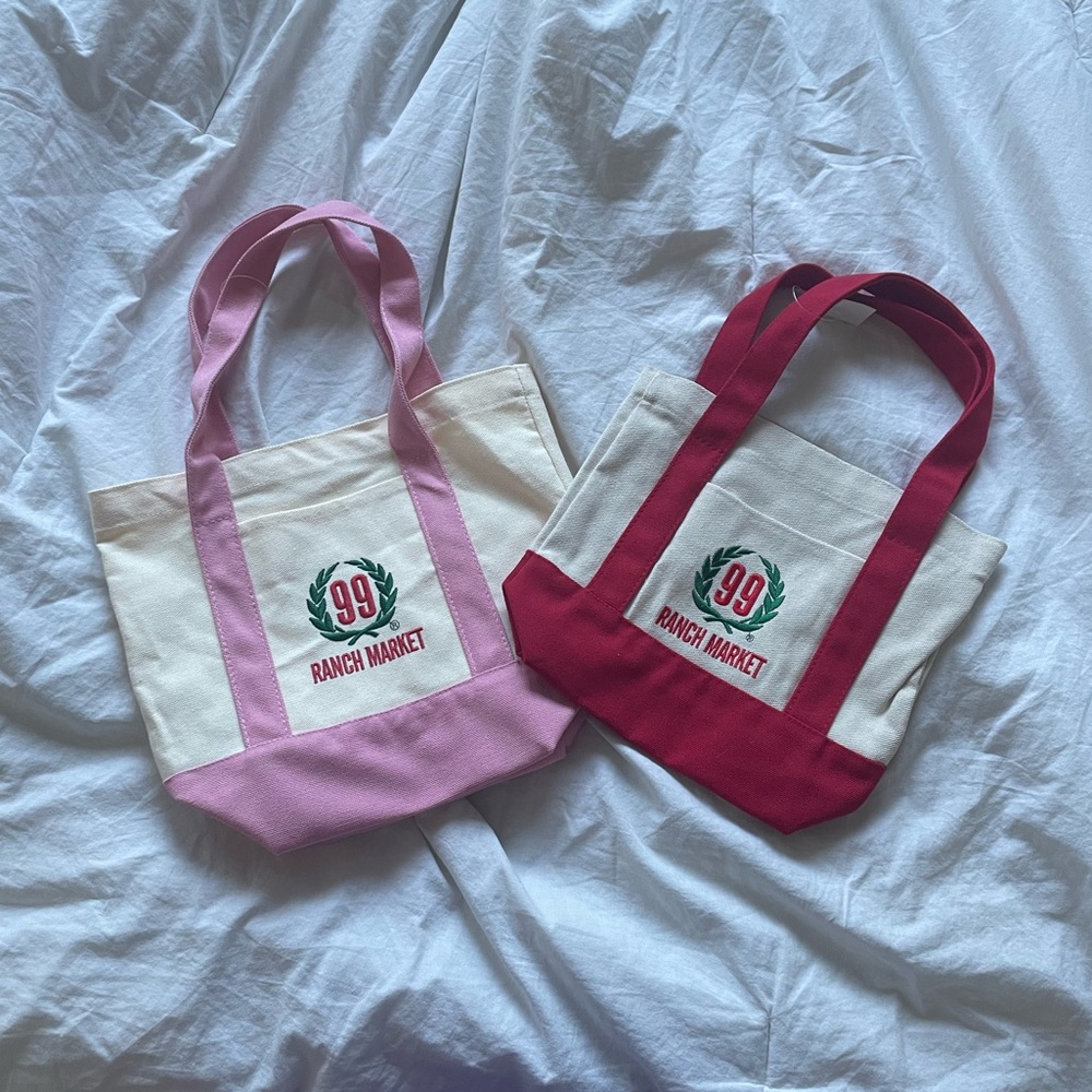 Pink and Red 99 Ranch Mini Canvas Tote Bags